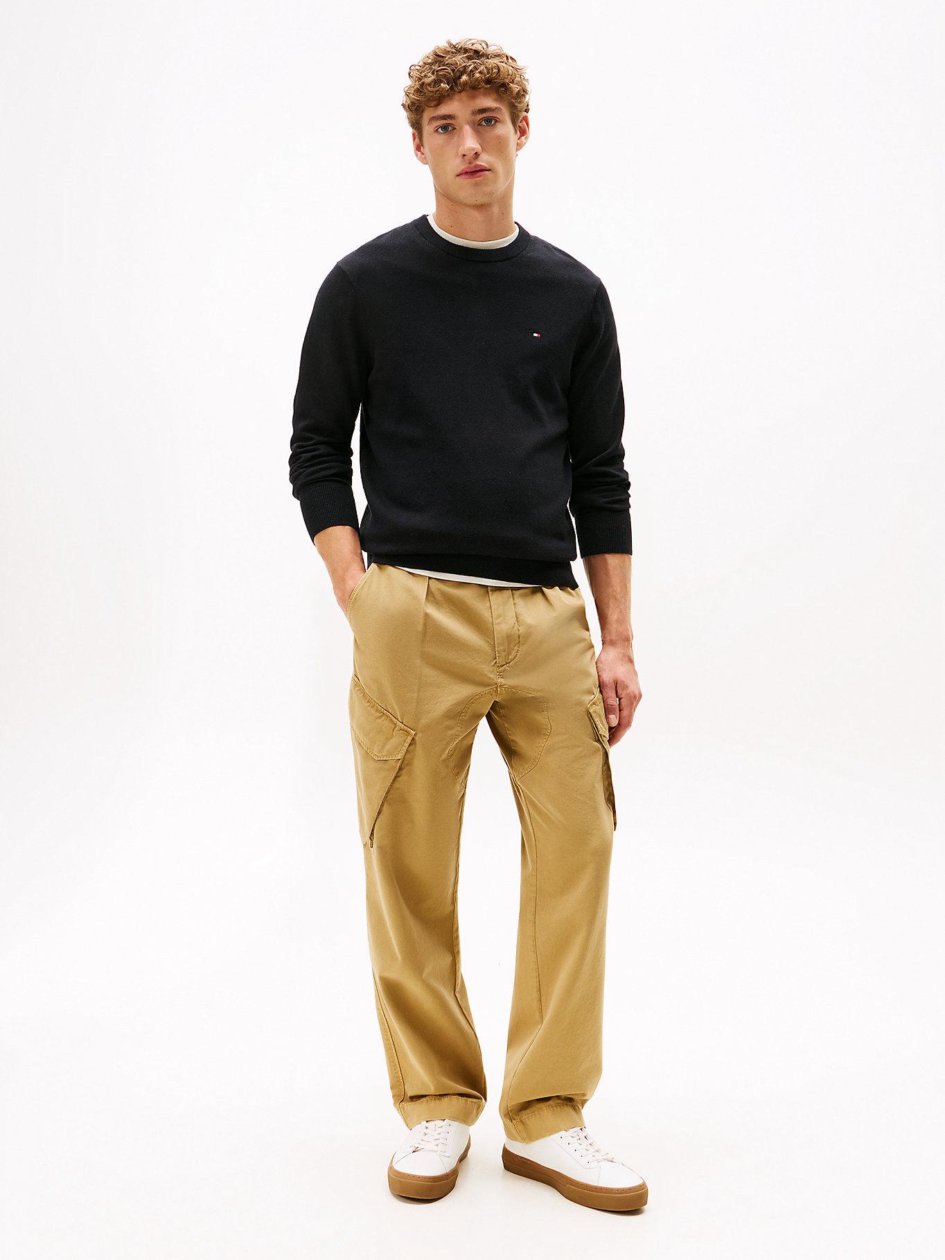 TOMMY HILFIGER HERREN PULLOVER PIMA ORG CTN CASHMERE CREW NECK