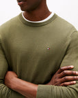 TOMMY HILFIGER HERREN PULLOVER PIMA ORG CTN CASHMERE CREW NECK