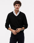 PULLOVER SCOLLO A V TOMMY HILFIGER UOMO PIMA ORG CTN CASHMERE V NECK