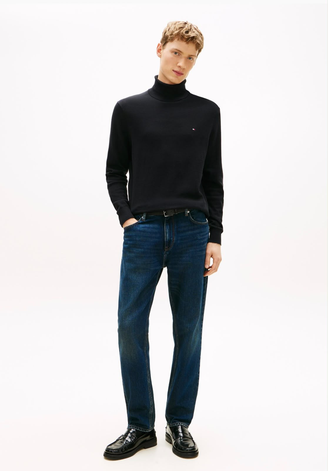PULLOVER COLLO ALTO TOMMY HILFIGER UOMO PIMA ORG CTN CASHMERE ROLL NECK
