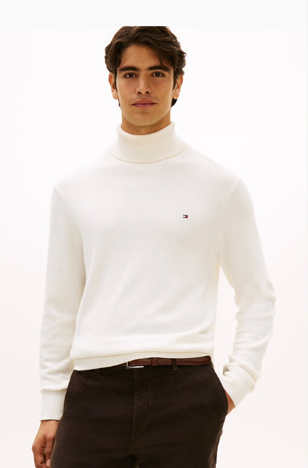 PULLOVER COLLO ALTO TOMMY HILFIGER UOMO PIMA ORG CTN CASHMERE ROLL NECK
