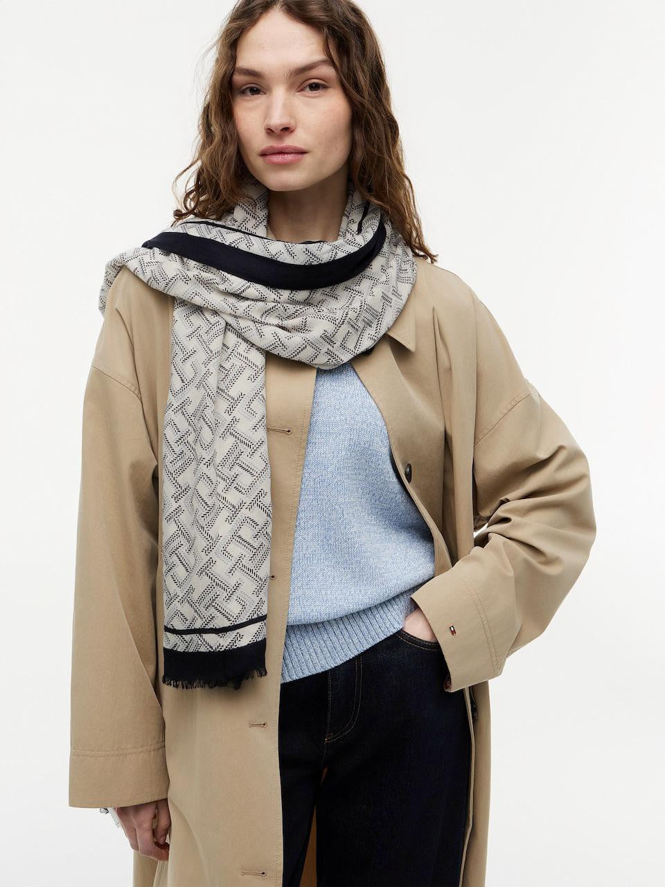 FOULARD TOMMY HILFIGER DONNA TH MONOGRAM SCARF