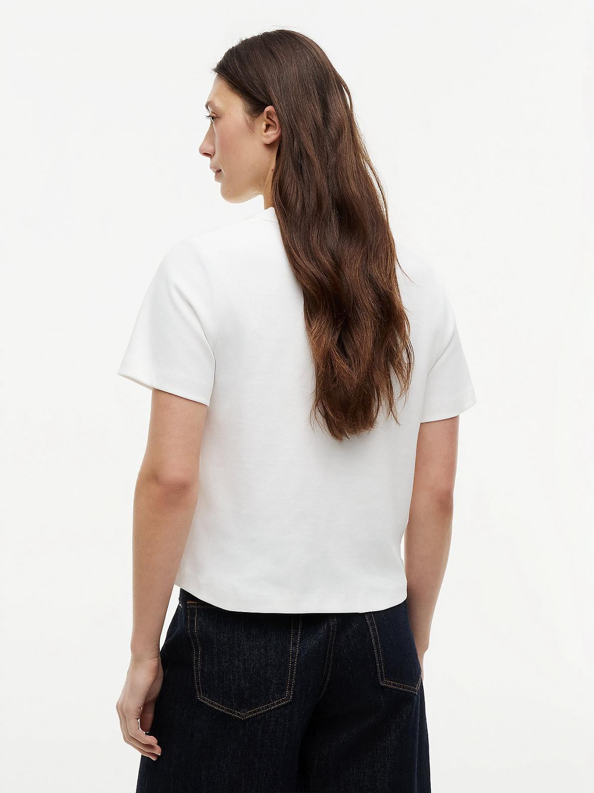 T-SHIRT TOMMY HILFIGER DONNA INTERLOCK BOXY C-NK SS TEE
