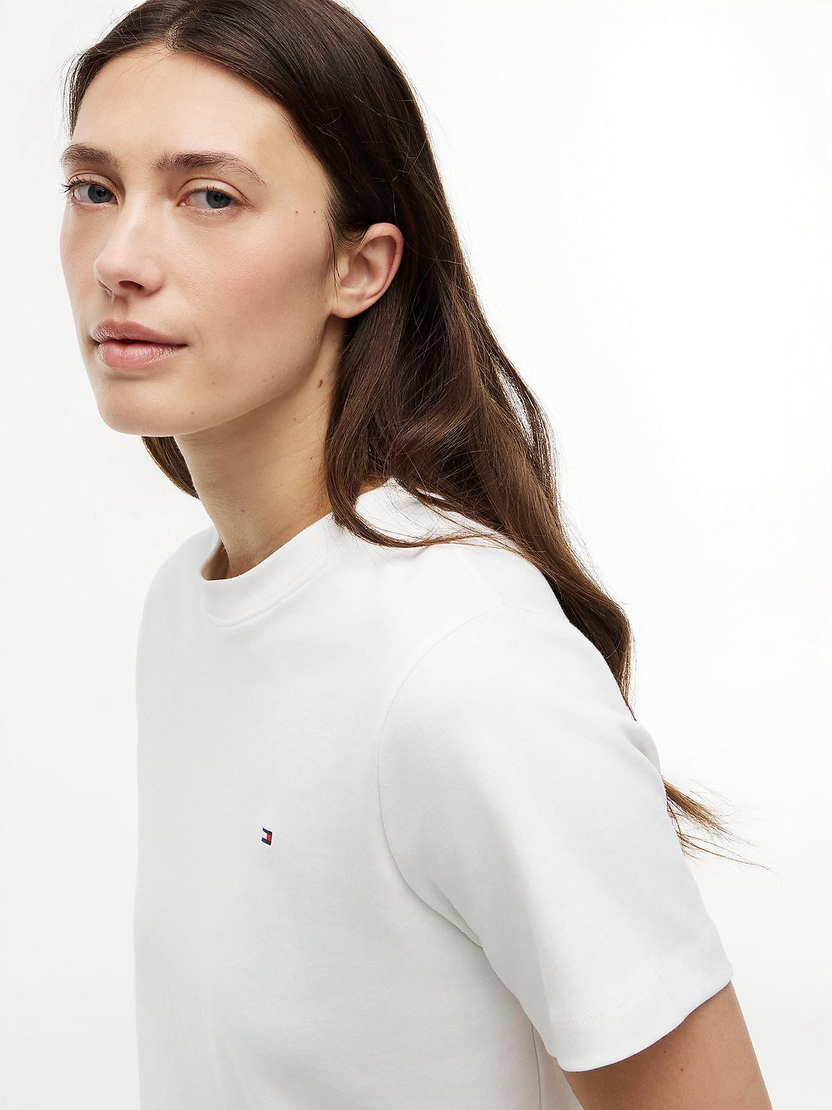 T-SHIRT TOMMY HILFIGER DONNA INTERLOCK BOXY C-NK SS TEE