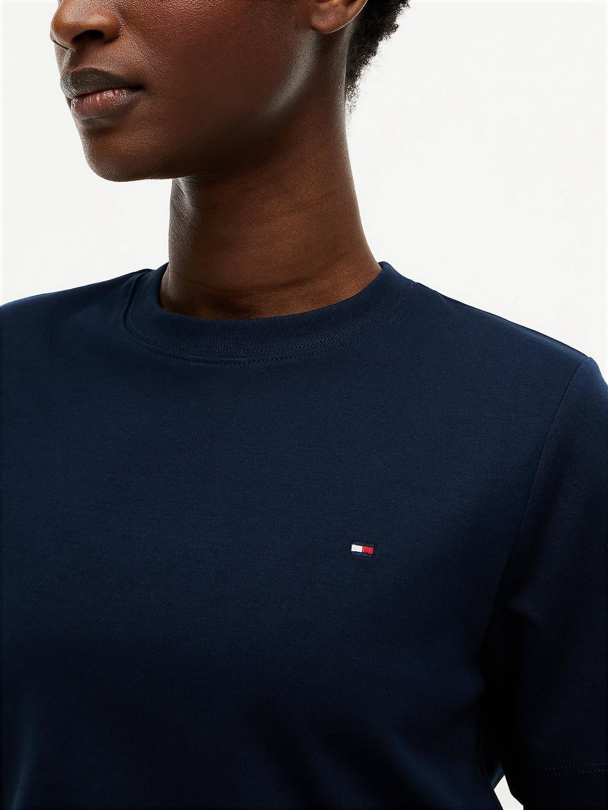 T-SHIRT TOMMY HILFIGER DONNA INTERLOCK BOXY C-NK SS TEE