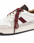 SCARPE DATE UOMO COURT 2.0 VINTAGE WHITE-BORDEAUX