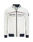 FELPA AERONAUTICA MILITARE UOMO FULL ZIP CON SCIE TRICOLORI FE2088