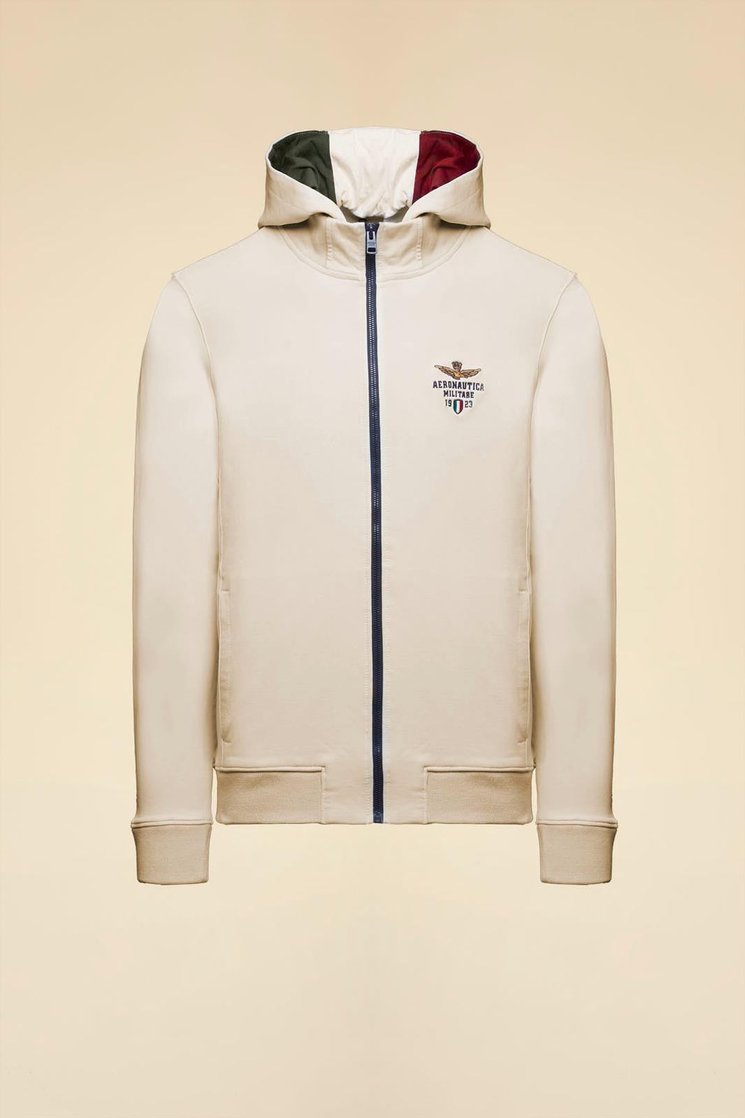 FELPA AERONAUTICA MILITARE UOMO CON INTERNO TRICOLORE FE2097