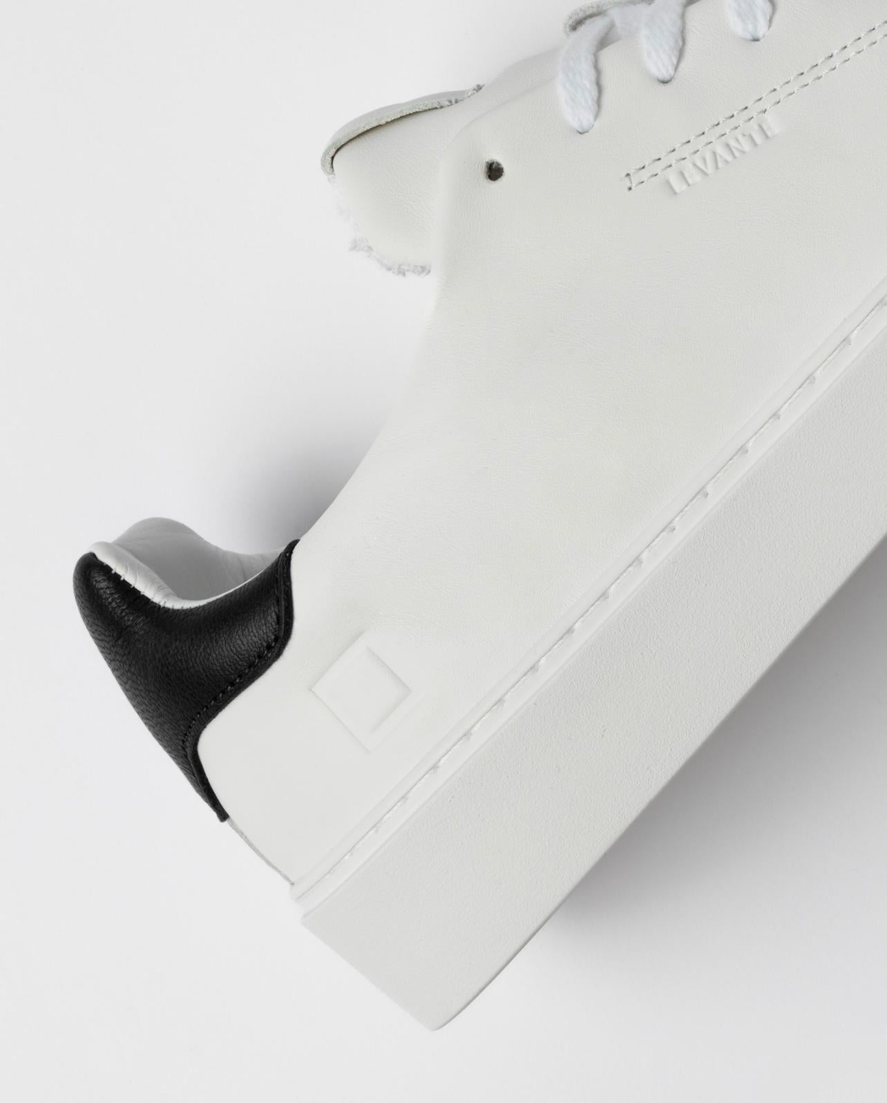 D.A.T.E. UOMO LEVANTE CALF WHITE-BLACK