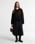 PULLOVER BARBOUR DONNA SHAE IN LANA TARTAN CON SCOLLO A V