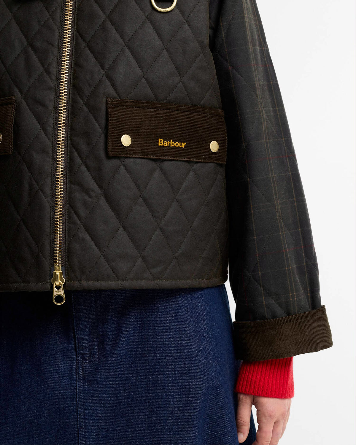 GIUBBINO BARBOUR DONNA CERATO TRAPUNTATO SPEY IN TARTAN REIMAGINED ICONS