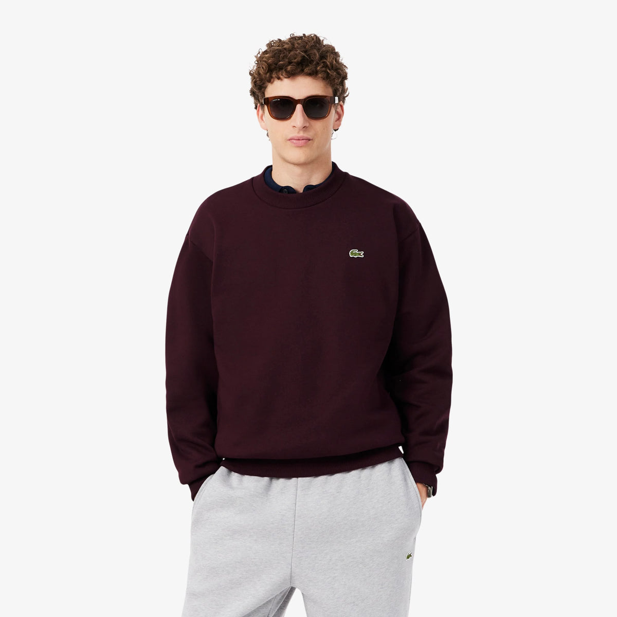 LACOSTE MEN'S CREW NECK SWEATSHIRT