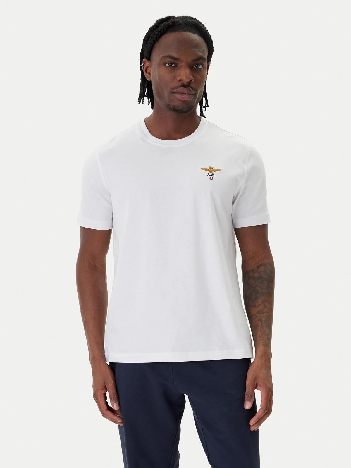 T-SHIRT AERONAUTICA MILITARE UOMO GIROCOLLO BASICA A MANICA CORTA TS1580