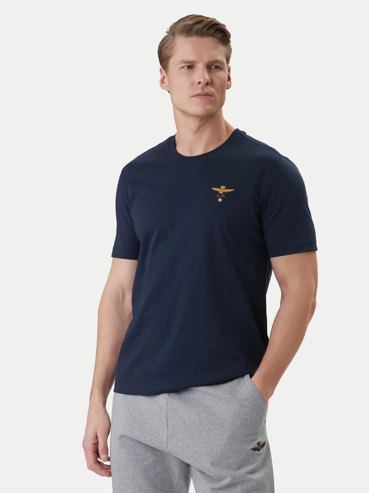 T-SHIRT AERONAUTICA MILITARE UOMO GIROCOLLO BASICA A MANICA CORTA TS1580